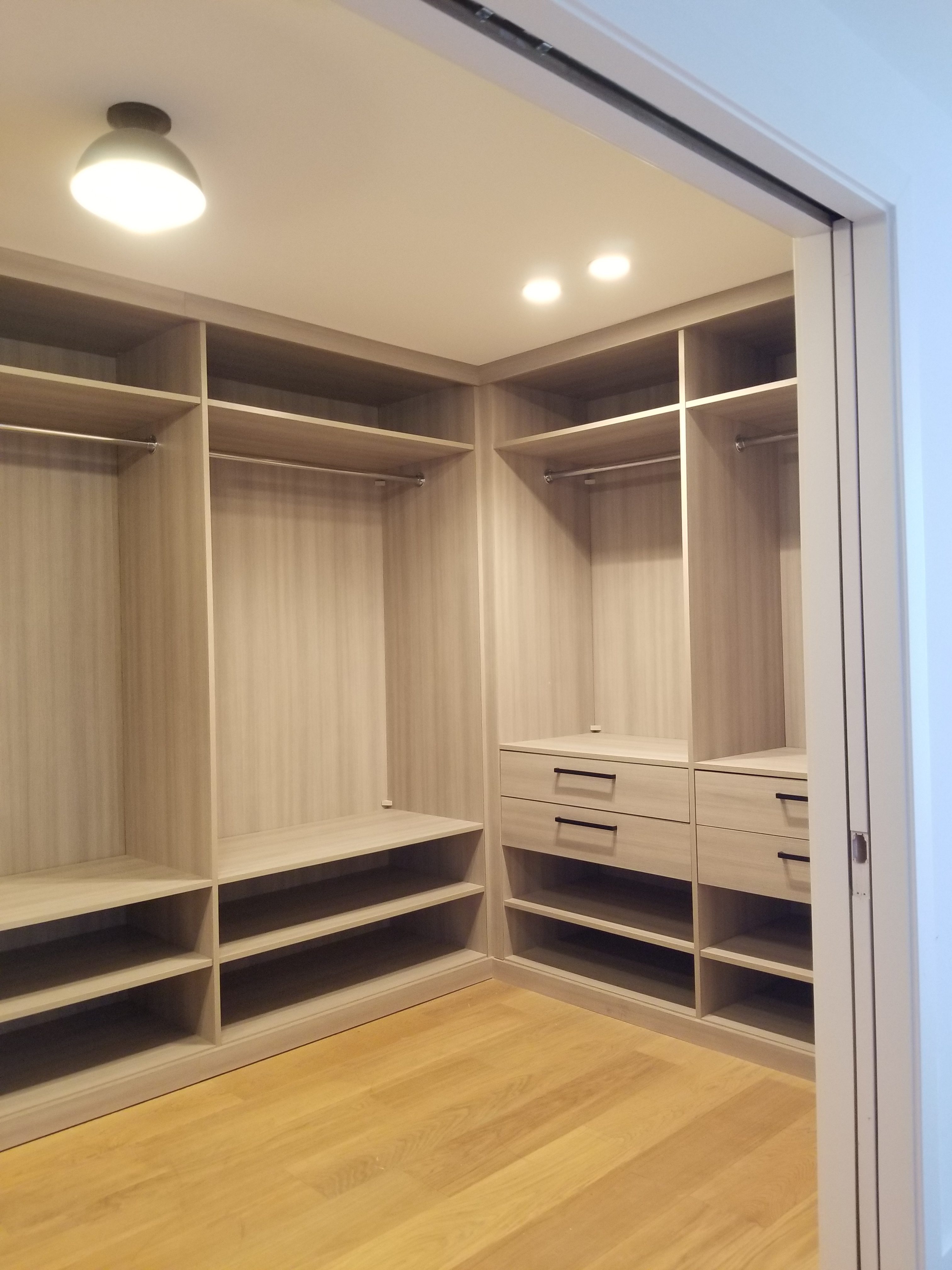 Closet with deals led light