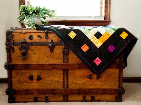 Quilt on Wooden Chest